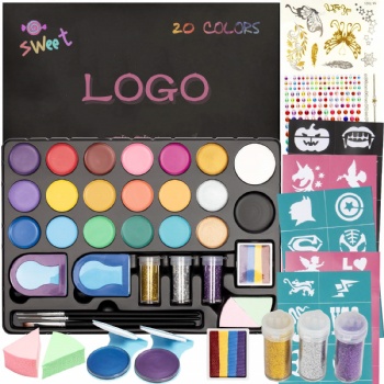 Professional Skin Harmless Body Face Paint Kit For Children