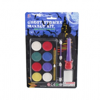 Halloween Face Makeup DIY Waterbased Body Art Cosmetics Face Paint with Fake Blood False Tooth