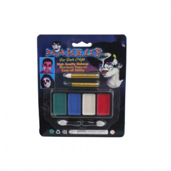 Halloween Face Makeup DIY Waterbased Body Art Cosmetics Face Paint with Fake Blood False Tooth
