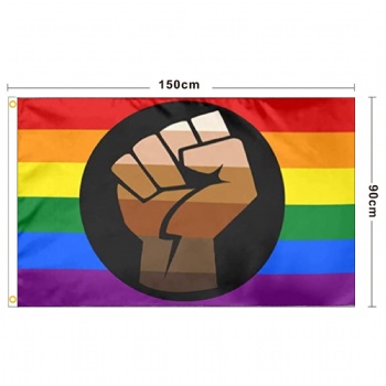 3x5ft Black Lives Matter Rainbow Pride Flag