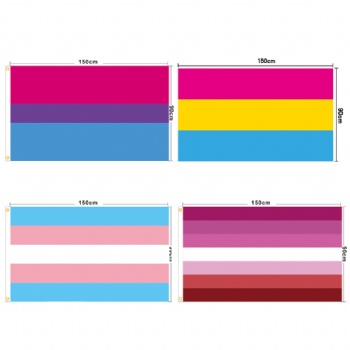 3x5ft Polyester Big Rainbow Lesbian Lgbt Gay Pride Flag