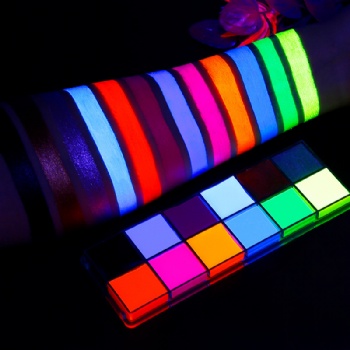 12 Color Fluorescent Face Paint Palette